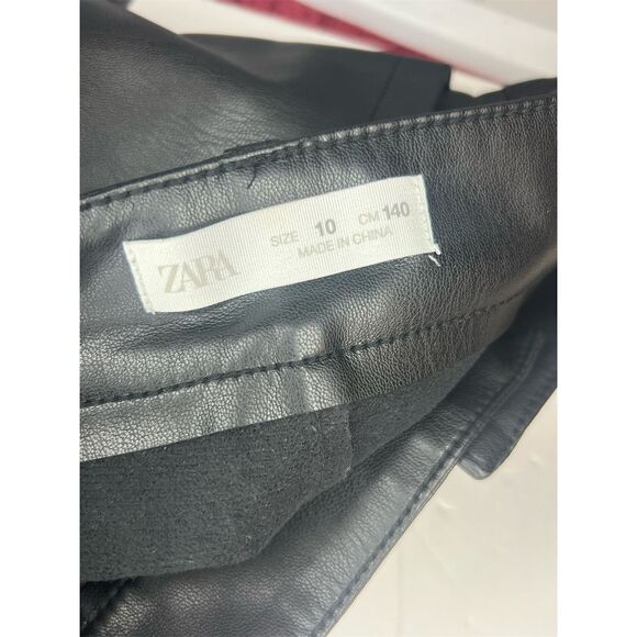 ZARA Women's High-Waist Cropped Pants Black Size 10 Casual - Picture 6 of 8